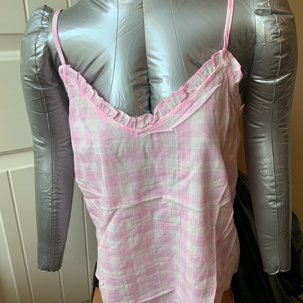 Pink Plaid Tank top